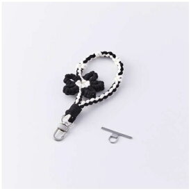 ELECOM｜エレコム スマホストラップ フラワーモチーフ ハンドストラップ 手首 落下防止 軽量 ストラップホルダーシート付き iPhone/Android対応 携帯ストラップ ブラック P-STHKNFBK
