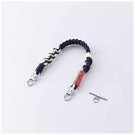 ELECOM｜エレコム スマホストラップ 編みロープタイプ ハンドストラップ 手首 落下防止 ストラップホルダーシート付き iPhone/Android対応 携帯ストラップ ネイビー P-STHKNNV