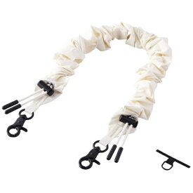 ELECOM｜エレコム スマホストラップ シュシュ風デザイン スポーティー ハンドストラップ 手首 落下防止 軽量 長さ調整可 ストラップホルダーシート付き iPhone/Android対応 携帯ストラップ アイボリー P-STHSCOIV