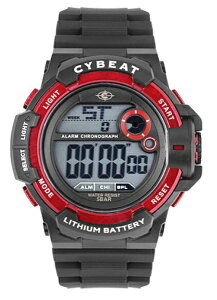 サンフレイム|SUNFLAME CYBEAT デジタルウォッチ 5気圧防水 レッド CD2C0009-RE