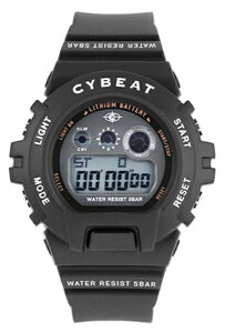 サンフレイム|SUNFLAME CYBEAT デジタルウォッチ 5気圧防水 ブラック CD2C0008-BK