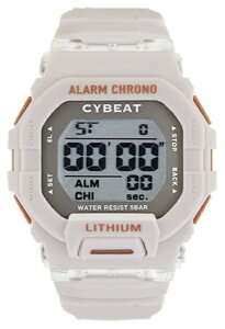 サンフレイム|SUNFLAME CYBEAT デジタルウォッチ 5気圧防水 ベージュ CD2C0010-BE