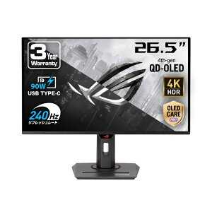 yGg[ōőSz|CgҌb9/11z ASUSbGCX[X USB-Cڑ Q[~Oj^[ ROG Strix OLED XG27UCDMG [26.5^ /L@EL 4K(3840×2160j /Ch /240Hz]