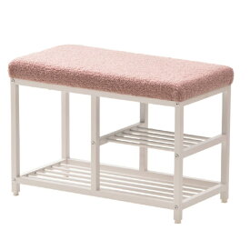 B.Bファニシング｜B.B FURNISHING ブークレ ベンチシューズラックW60　ピンク　ONES0252FAPNK 【メーカー直送・代金引換不可・時間指定・返品不可】