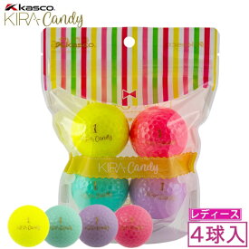 キャスコ｜kasco レディース ゴルフボール KIRACandy キラ キャンディ 4色アソート [4球（1スリーブ）]