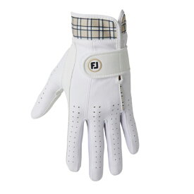 フットジョイ｜FootJoy レディース ゴルフグローブ レディeコンフォート 両手用 ホワイト×ベージュ FGLE25PRWB [レディース /両手装着用 /20cm]