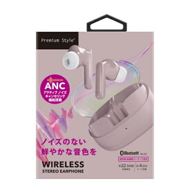 PGA｜ピージーエー 完全ワイヤレスイヤホン Premium Style ピンク PG-BTE19TW4PK [ワイヤレス(左右分離) /ノイズキャンセリング対応 /Bluetooth対応]