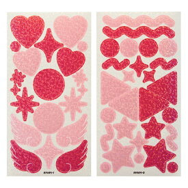 PLUS｜プラス ito/oshi(イトオシ) うちわ用デコレーションシール レッド＆ピンク FL-307CF 【代金引換配送不可】