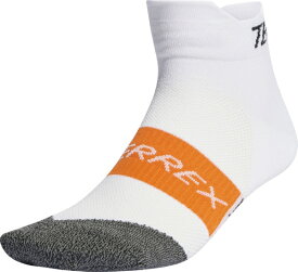 アディダス｜adidas 男女兼用 テレックス HEAT. RDY トレイルランニング スピードアンクルソックス ホワイト KLR75 [ユニセックス /Mサイズ]