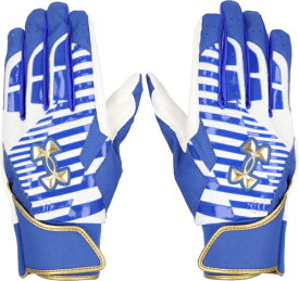 アンダーアーマー｜UNDER ARMOUR メンズ ベースボール UAクリーンアップ プロ バッティンググローブ Royal×White×Metallic Gold 6001312 [メンズ /両手装着用 /Mサイズ]