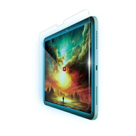 ELECOM｜エレコム 11インチiPad Air（M3/M2）用 ガラスフィルム 動画映え 高透明 ブルーライトカット ガイト付 TB-A25MFLGARBL