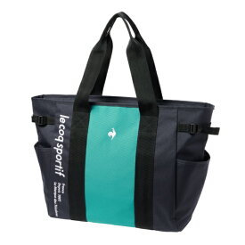 ルコック｜le coq スポーティデザイン シンプルトートバック ネイビー×グリーン LG4FTT01M [高さ39×幅37-56×底マチ21cm /640g]