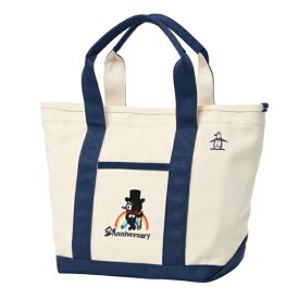 マンシングウェア｜Munsingwear 【70周年記念】TAROUT & SODEKAHO カートバッグ ホワイト×ネイビー MG5FTT46U [高さ25cm×幅22-33cm×底マチ13cm、持ち手高さ12cm /350g]