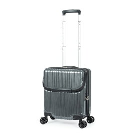 A.L.I｜アジア・ラゲージ スーツケース ジッパータイプ 宿泊目安： 1〜3日間 025L 拡張機能搭載 キャスターストッパー コインロッカー対応 コンパクトキャリー ガンメタブラッシュ ALI-6060TP-14W