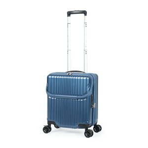 A.L.I|アジア・ラゲージ スーツケース ジッパータイプ 宿泊目安: 1〜3日間 25L 拡張機能搭載 キャスターストッパー コインロッカー対応 コンパクトキャリー マットダークネイビー ALI-6060TP-14