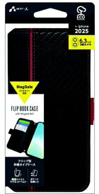 エアージェイ｜air-J iPhone 17ケース Magsafe対応手帳型ケース カーボン/レッド ACP25PBCBR