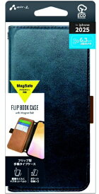 エアージェイ｜air-J iPhone 17 Proケース Magsafe対応手帳型ケース ブルー ACP25PPBBL