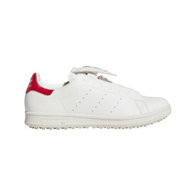 アディダス｜adidas 男女兼用 ゴルフシューズ スタンスミス BOA スパイクレス コアホワイト×オフホワイト×ベタースカーレット NQX25 [ユニセックス /27.5cm /幅:2E]