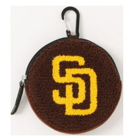 イーカム｜E-COME MLB ラウンドさがらポーチ BROWN SD-PCH16 [直径13cm×マチ1.5cm]
