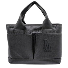 イーカム｜E-COME MLB 合皮 ミニトートバッグ BLACK×BLACK LA-TTBM04 [縦19cm×横25cm×マチ14.5cm]