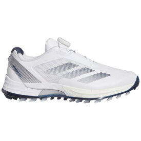 アディダス｜adidas レディース ゴルフシューズ アディゼロ ZG ローカット ボア スパイクレス ADIZERO ZG LOW CUT BOA SPIKELESS Cloud White×Night Indigo×Silver Metallic OMX78 [レディース /23.5cm /幅:2E]【返品交換不可】