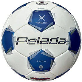 モルテン｜molten サッカーボール ペレーダ5000 芝用 5号 スノーホワイトパール×メタリックブルー F5K5001-WB