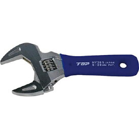 トップ工業｜TOP工業 薄型軽量ワイドモンキレンチ　ショートエコワイド　口開寸法8~38　HY38S