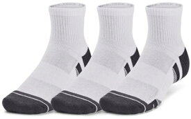 アンダーアーマー｜UNDER ARMOUR 男女兼用 UAパフォーマンステック クオーター ソックス (3足セット) White×White×Jet Gray 1379510 [ユニセックス /MDサイズ]【返品交換不可】