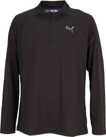 プーマ｜PUMA メンズ ゴルフ シャドウキャット ZIP MOCKNECK L/S PUMA BLACK 635752 [メンズ /XLサイズ]【返品交換不可】
