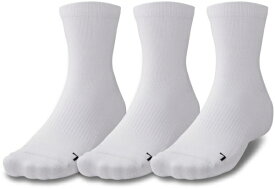 アンダーアーマー｜UNDER ARMOUR メンズ UAクオーター ソックス (3足セット) White 1371936 [メンズ /MDサイズ]【返品交換不可】