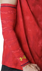 アンダーアーマー｜UNDER ARMOUR UNDER ARMOUR(アンダーアーマー) メンズ UA NOVELTY ARM SLEEVE UAノベルティ アームスリーブ Red/Gold 1371979【返品交換不可】
