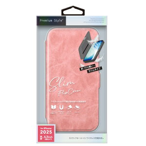 PGA�b�s�[�W�[�G�[ iPhone 17 �P�[�X �X�����t���b�v�J�o�[ Premium Style �_�X�e�B�s���N PG-25AFP07PK