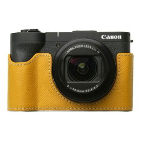 Mr.Stone｜ミスターストーン Canon PowerShot V1用 本革ケース　クラシック　ビビッドイエロー Mr.Stone