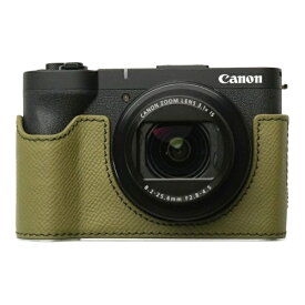 Mr.Stone｜ミスターストーン 【受注生産】Canon PowerShot V1用 本革ケース　クラシック　フィールドグリーン Mr.Stone