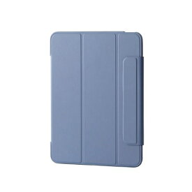 ELECOM｜エレコム 11インチiPad Air（M3/M2）、10.9インチ iPad Air（第5/4世代）用 フラップケース 薄型軽量 カラーエッジ 背面クリア ブルーグレー TB-A25MWVFCBG