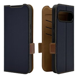 ラスタバナナ｜RastaBanana Google Pixel 10/10 Pro 薄型手帳サイドマグネットケース ネイビー×ブラウン 9132P10BSMNVB