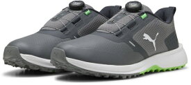 プーマ｜PUMA ゴルフシューズ フュージョングリップ6 ディスク SLATE GRAY×FLURO GREEN PES 31121601 [メンズ /27.5cm]【返品交換不可】