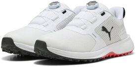 プーマ｜PUMA ゴルフシューズ フュージョングリップ6 ディスク PUMA WHITE×RED BLAST 31121603 [メンズ /29.5cm]【返品交換不可】