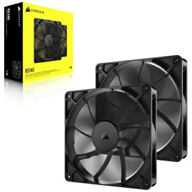 CORSAIR｜コルセア ケースファンx2 [140mm /1700RPM] RS140 Dual Fans ブラック CO-9050191-WW