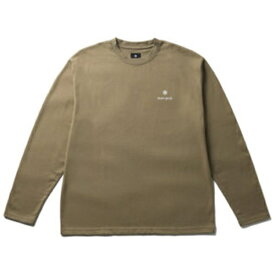 スノーピーク｜snow peak Tシャツ New Standard Logo L/S T-Shirt DARK BEIGE NSD-TS-25AU005 [XLサイズ]【返品交換不可】