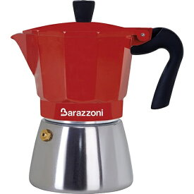 Barazzoni｜バラゾーニ IH対応＆直火式 エスプレッソコーヒーメーカー 3カップ Barazzoni バラゾーニ レッド 83000510334