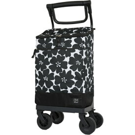 GRANMARIE｜グランマリー ショッピングカート 4輪 保冷保温機能付き 約24L フラワーブラック GM-125-F.BK