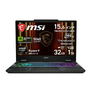 MSIbGGXAC Q[~Om[gp\R Cyborg A15 AI B2HW(RTX 5060) IfbZCOC & XPg Cyborg-A15-AI-B2HWFKG-2753JP [15.6^ /Windows11 Home /AMD Ryzen 9 /F32GB /SSDF1TB /2025N8f]