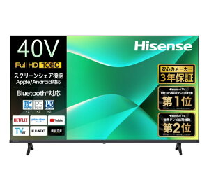 Hisense�b�n�C�Z���X �t���e���r 40C35R [40V�^ /Bluetooth�Ή� /�t���n�C�r�W���� /YouTube�Ή�]