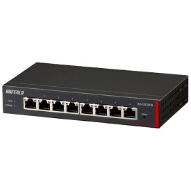 BUFFALO｜バッファロー スマートスイッチ（8ポート・Gigabit対応・ACアダプタ）SNMP対応（ブラック）　BS-GS2008[BSGS2008]