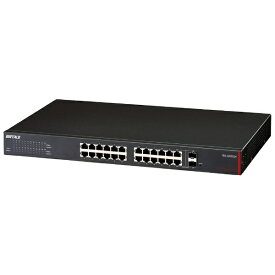 BUFFALO｜バッファロー スマートスイッチ（24ポート・Gigabit対応・電源内蔵）SNMP対応（ブラック）　BS-GS2024[BSGS2024]