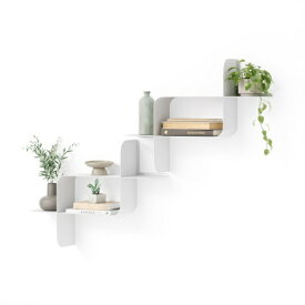 UMBRA｜アンブラ モンタージュ シェルフ メタル 2pcs ホワイト UMBRA ホワイト 21022611660