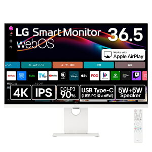 LGbGW[ USB-CΉ PCj^[ 36.5^ LG Smart Monitor zCg 37U730SA-W [4K(3840×2160j /Ch /60Hz]