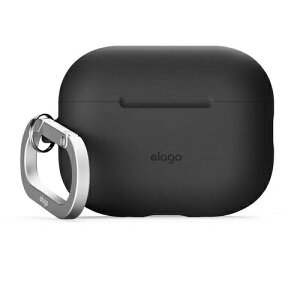 ELAGO�b�G���S AirPods Pro3 �Ή��V���R���P�[�X SILICONE HANG CASE �u���b�N EL_A3PCSSCN3_BK