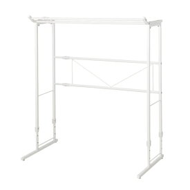 伸晃｜SHINKO ダブルハンガーラック 伸縮タイプ 衣類 押入れ 収納 ホワイト KP-DH-W【キャンセル・返品不可】